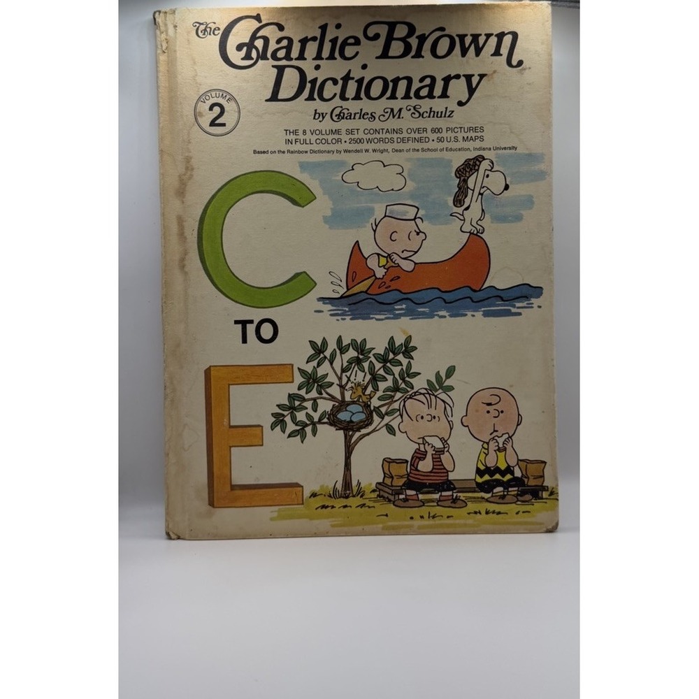 Peanuts Charlie Brown Dictionary Kids Book Vol 2 C To E Charles Schulz Vintage